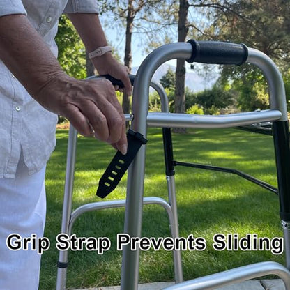 Easy Drink Holder with Small Pouch, No Tools Mount for Walkers, Wheelchairs