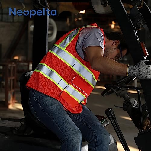 Neopelta Hi Vis Reflective Safety Vest for Men Women Red Mesh/Yellow M - color: Red / Yellow Trim, size: Medium