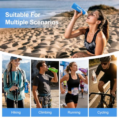 2 Pack Soft Flask 250ml TPU Collapsible BPA-Free Soft Water Bottle for Hydration Pack Running Vest Marathon Hiking Cycling (Dark Blue) - color: 2pcs, 250ml Dark Blue