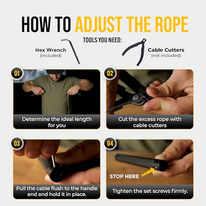 GODROP Jump Rope - Adjustable Speed Jump Rope - 2x Steel Coated Ropes, Carrying Case - Aluminum Anti Slip Handles with Double Ball Bearings for Double Unders, CrossFit, Boxing & Home Workout for Men & Women - color: White