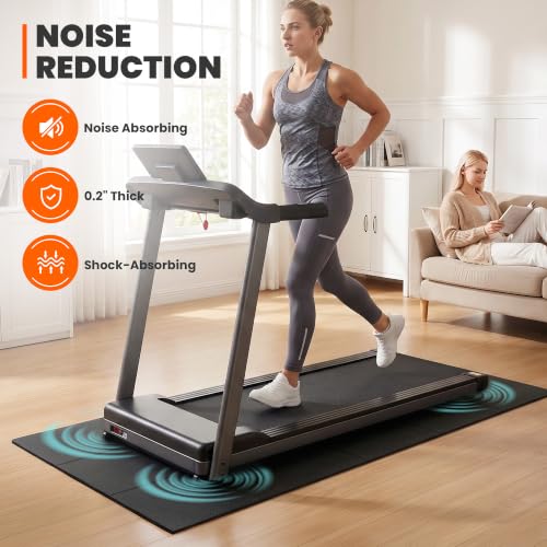 Stepwaver Treadmill Mat for Hardwood Floor Carpet, 79" × 39.4"