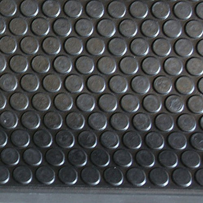 Rubber-Cal "Coin-Grip Non-Slip Rubber Tread Stair Mats 6 Count (Pack of 1), Black, 9.75" x 29.75" (10-104-009)