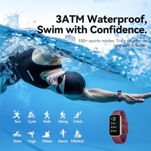 Fitness Tracker Smart Watch, 1.47" Color Screen, 100+ Sports, Purple - color: Purple