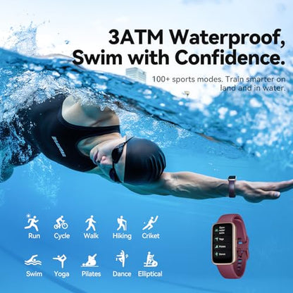 Fitness Tracker Smart Watch, 1.47" Color Screen, 100+ Sports, Purple - color: Purple