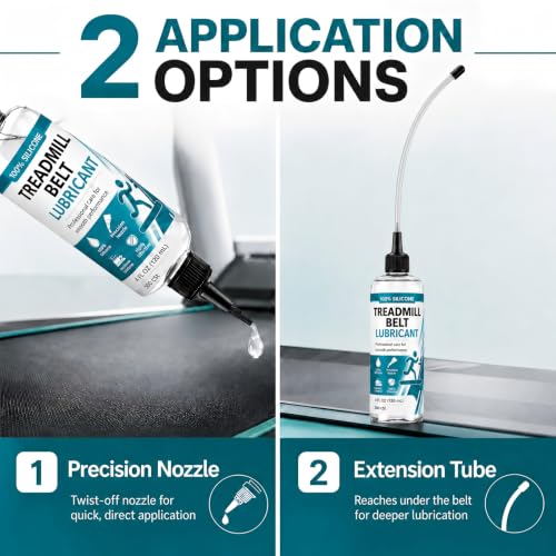 Treadmill Lubricant for Belt, 100% Silicone Oil with Applicator