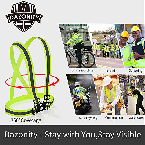 Dazonity High Visibility Safety Vest,Lightweight,Adjustable & Elastic Vest,Hi Vis Reflective Strips, Fit for Men & Women, Construction,Cycling, Runnning, Surveyor, (Black) - color: Black-1pack
