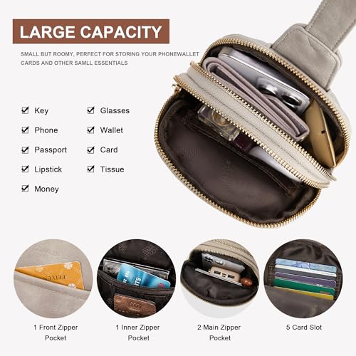 Crossbody Sling Bags & Fanny Packs - Women's Belt Bag Gifts - color: 1-grey