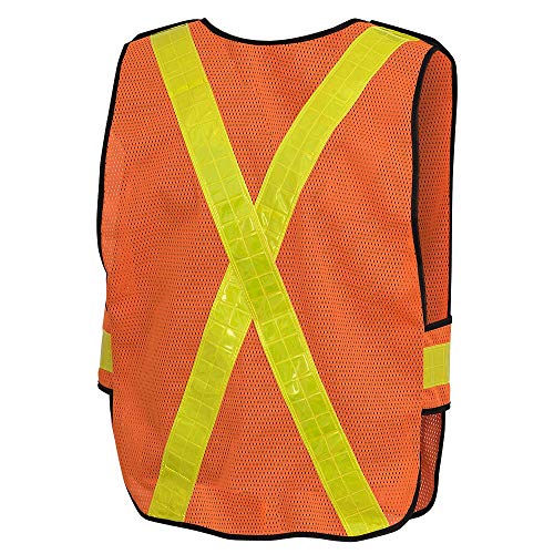 Pioneer 592AU Flagman Mesh Economy PVC Tape Vest, Orange - color: Orange