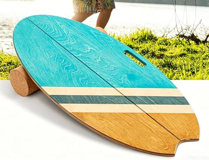 Balance Board with Cork Roller - color: Aqua
