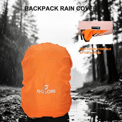 Goloni 45L Foldable Hiking Daypack, Lightweight Water‑Resistant Backpack - color: Pink