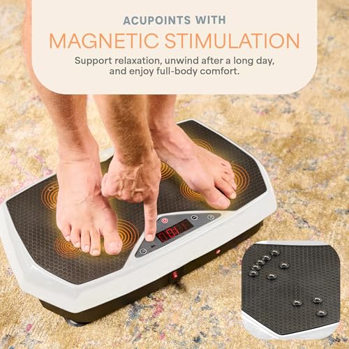 Lifepro HexaPlate Vibration Plate Exercise Machine with Magnetic Acupoints - color: White
