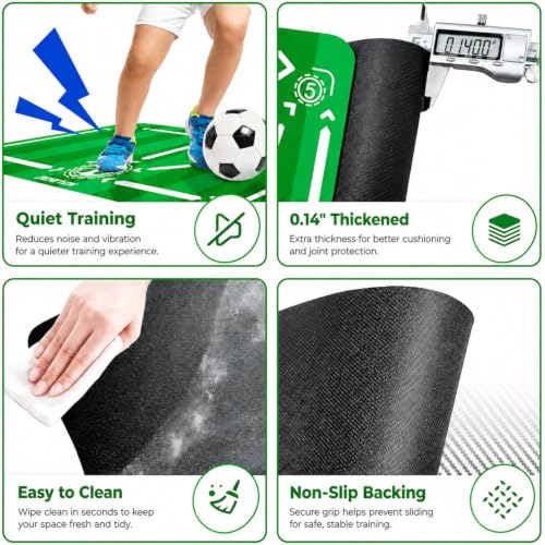 Soccer Training Mat, Soccer Training Equipment, Soccer Gifts for Boys 8-12 - color: Court, size: 47*31 IN