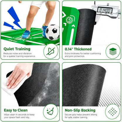Soccer Training Mat, Soccer Training Equipment, Soccer Gifts for Boys 8-12 - color: Court, size: 47*31 IN