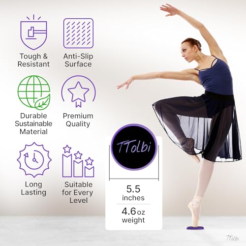 Premium Turning Boards for Dancers, Turn Board for Ballet and Ice Skating - color: Disc Purple