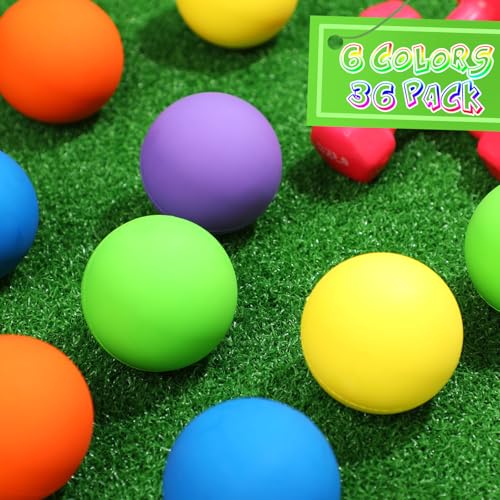 Sosation 36 Pcs Lacrosse Balls Bulk 2.5 Inch Soft Rubber Massage Balls