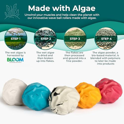 Oceanfoam Ball Roller - Lacrosse Ball Massage Ball Therapy (Pack of 5) - color: Pack of 5 (Mix)
