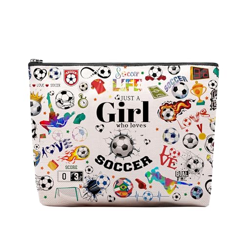 Soccer Gifts Makeup Cosmetic Bag for Women, Soccer Coach Gifts, Soccer Team Gifts for Soccer Lovers Players Fans Birthday Gifts for Her Women - color: soccer2