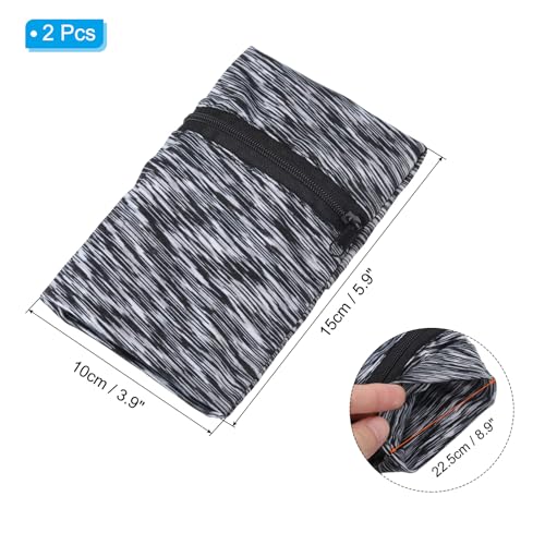 PATIKIL Wrist Pouch Wrist Wallet Sports Wristband Wallet with Zipper Pocket for Running Jogging Hiking Cycling Yoga - color: Dark Gray