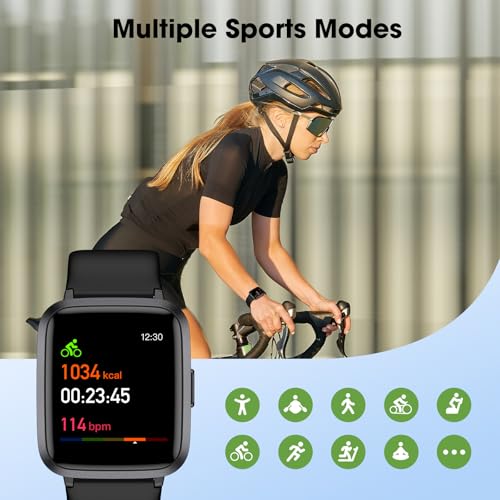 Fitness Tracker Watch with Heart Rate, Activity Tracker, Pedometer Watch - color: Black