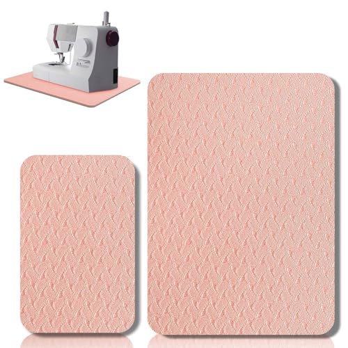 2 Pcs Sewing Machine Muffling Mat Pedal Sewing Mat Reduce Vibrations Noise No Slip Machine Accessories for Quilting(15'' X 20'' and 9'' X 14'',Pink) - color: Pink, size: 15" X 20" and 9" X 14"