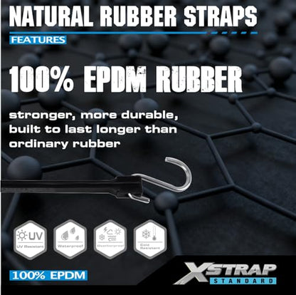 XSTRAP STANDARD 20PK 100% EPDM Bungee Cords 21" Natural Rubber Tarp Straps - size: 21''