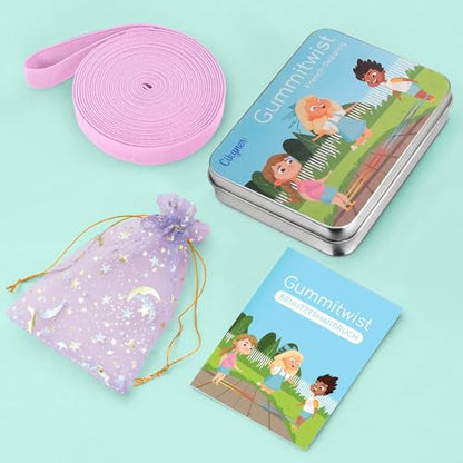 Cikyner Chinese Jump Rope, 4m Elastic French Skipping with Instructions