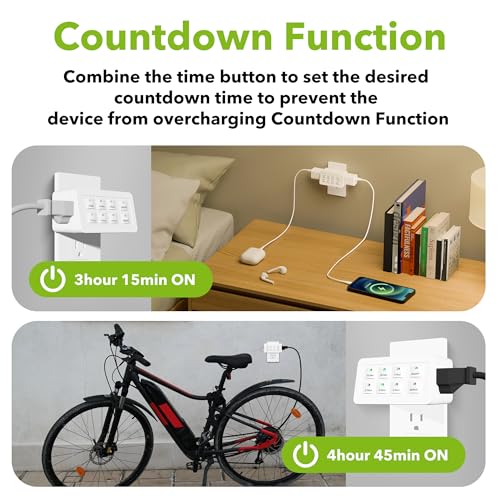 BN-LINK Indoor Countdown Timer with Repeat Function, 2-Outlets, 3-Prong - style: 2 Outlets Countdown Timer