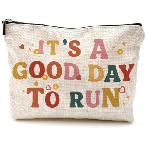 Running Sports Makeup Bag, Marathon Lovers Travel canvas Pouch