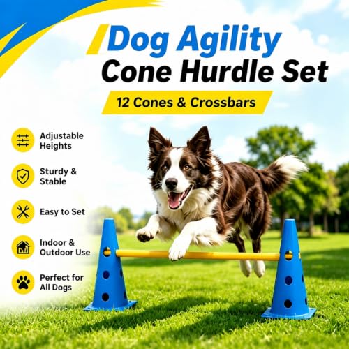 MAICIBI Dog Agility Hurdle Training Set - color: MKB Hurdle Cone-12