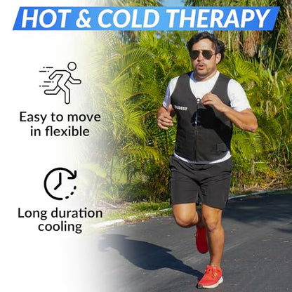 Coldest Cooling Jacket, Reusable Ice Packs for Hot Weather, Ice Vest for Men & Women, Cycling, Running, Athletes - size: Small