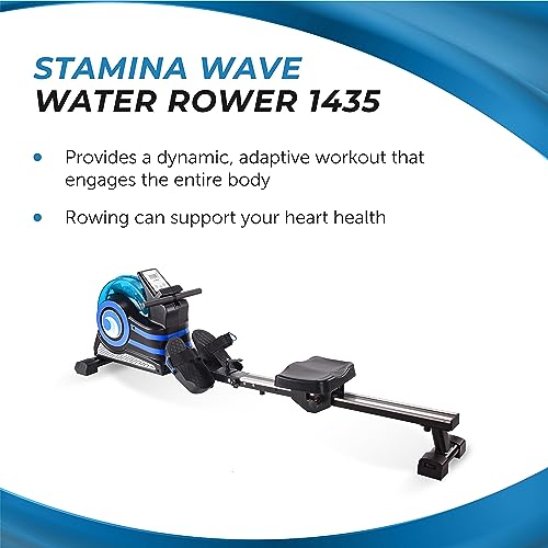 Stamina Inmotion Rower Compact, Efficient Cardiovascular Rowing Machine Smooth Adjustable Tension - color: black, blue