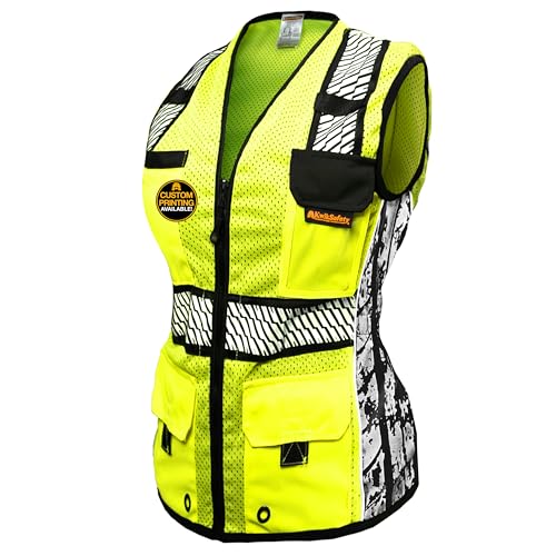 KwikSafety RoadBOSS Econ & Premium Safety Vest for Women Class 2 ANSI OSHA - color: Yellow (Limited Edition), size: Large