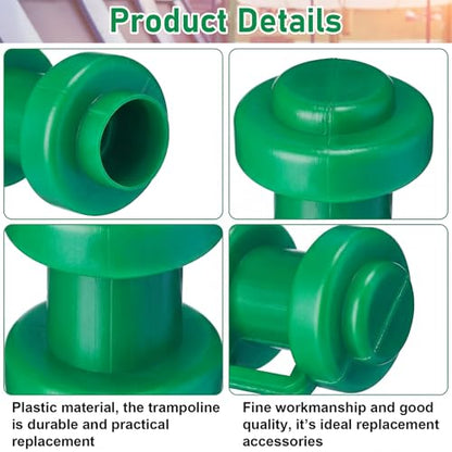 12 Pcs Trampoline Pole Caps 1 Inch in Dameter Enclosure Poles Caps Trampoline Net Pole Cap Replacement Enclosure Poles for Net Hook Safety Accessories - color: Dark Green