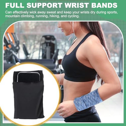uxcell Wrist Pouch Wrist Wallet Sports Wristband Wallet with Pocket for Running Jogging Hiking Cycling Yoga - color: Black/Red