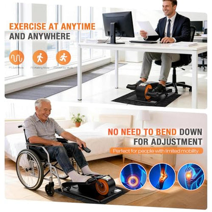 Under Desk Elliptical Machine, Electric Elliptical Leg Exerciser for Senior - color: Black