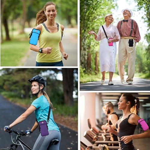 Phone Holder for Running Armband,2Pack Cell Phone Purse Small Crossbody Bags for Women Men Kids,iPhone 11 12 13 14 15 16 17 Pro Max Xs Xr X 8 Plus Mini Galaxy Ultra S26 Note Pouch Arm Bands - color: 5-Black with Crossbody Strap&Hook