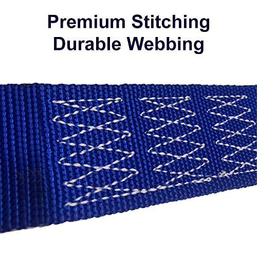 Rock-N-Rescue Professional Nylon Web Anchor Strap - Safety-Rated D-Ring Configuration, Heavy-Duty Fall Protection Equipment, Multiple Lengths 36-180 Inch, Industrial Safety Gear - size: 120"