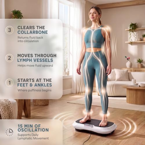 Lifepro Waver Vibration Plate Exercise Machine with 99 Speeds & 10 Presets - color: White