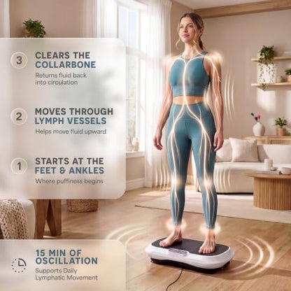 Lifepro Waver Vibration Plate Exercise Machine with 99 Speeds & 10 Presets - color: White