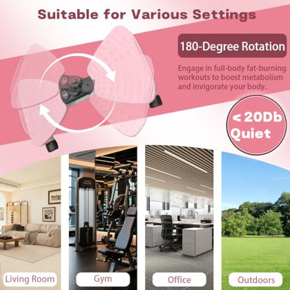Twist Board Exercise Equipment with LCD Display, Waist Twister Machine with 5 Resistance Bands, 330 lbs Capacity Core Workout Board for Home Gym Fitness