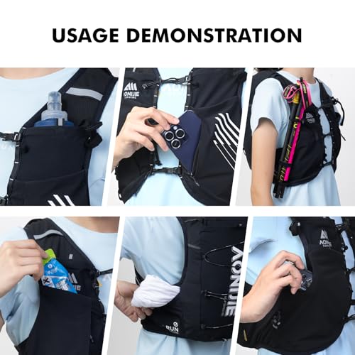AONIJIE Running Hydration Vest for Men Women Trail Running Gear - size: Small