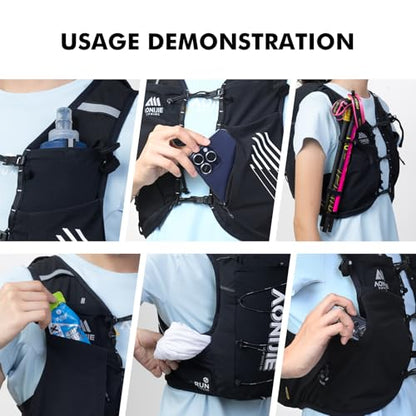 AONIJIE Running Hydration Vest for Men Women Trail Running Gear - size: Small