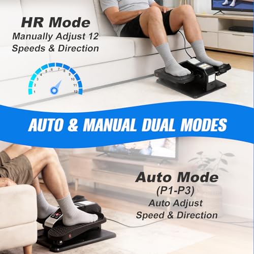 TABEKE Under Desk Elliptical Machine, Electric Ellipse Leg Exerciser