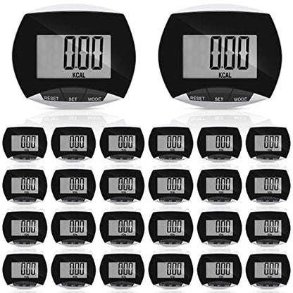 Weewooday Pedometer for Walking Steps and Miles Simple Pedometer Clip on with Large Digital Display Portable LCD Step Counter Bulk Gift for Women Men Adults - color: Black