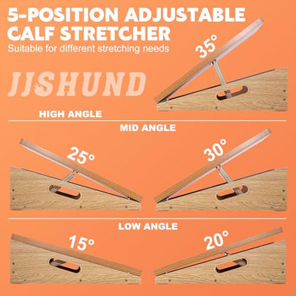 Professional Slant Board for Calf Stretching, Adjustable Wooden Calf Stretcher Incline Board, Calf Stretch Board for Squats Leg Knees Heel Ankle Stretching
