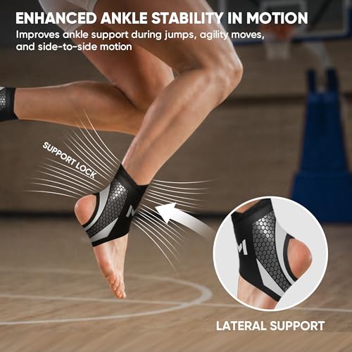 2 Pack Ankle Brace Compression Support for Men Women - color: Purple
