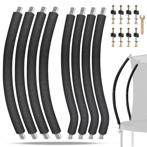 Trampoline Poles Replacement for Skywalker Or Jumpzylla Trampoline Net - style: For Jumpzylla 8&10ft-4xUpper+4xLower Tube