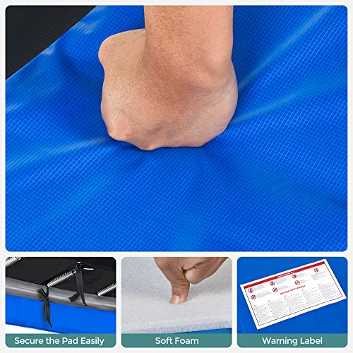 SONGMICS Replacement Trampoline Safety Pad Mat, 10ft 12ft 14ft 15ft Standard Size, Spring Cover, UV-Resistant, Tear-Resistant, Edge Protection - color: Cobalt Blue, size: 15FT, style: Non-Removable