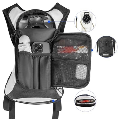 OUTSKIRT Hydration Backpack with 2L Water Bladder, Lightweight and Breathable Running Hydration Pack, Water Backpack for Hiking, Cycling, Trail Running, Marathons & Outdoor Adventures for Men Women