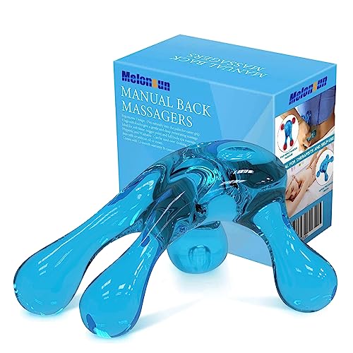 Melonsun Palm Massage Tool - Handheld Four-Point Deep Tissue Massager for Trigger Point, Neck Back Shoulder Pain Relief, Self Massage Between Shoulder Blades, No Therapist Needed - size: 1 Count (Pack of 1)